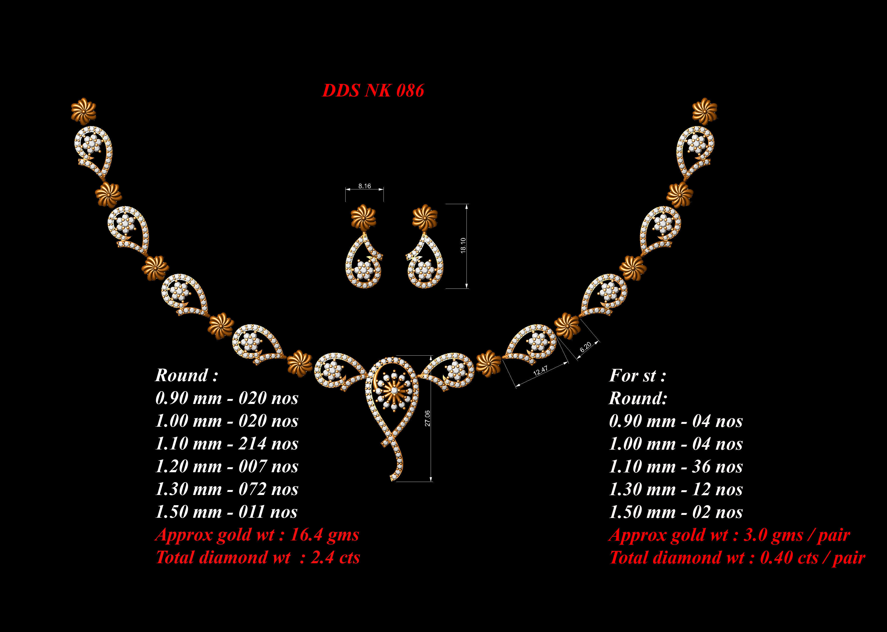 necklace  53  bulk  3dm files ready to print  part 06 3D print model_3