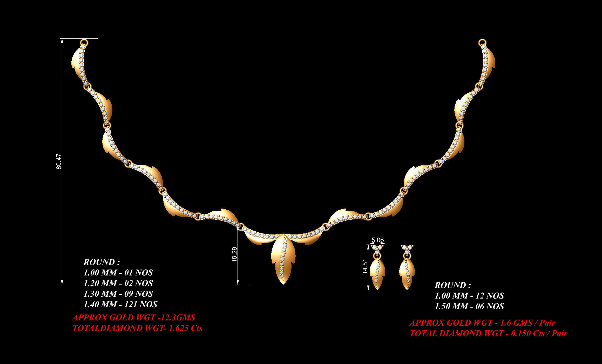 necklace  53  bulk  3dm files ready to print  part 06 3D print model_42