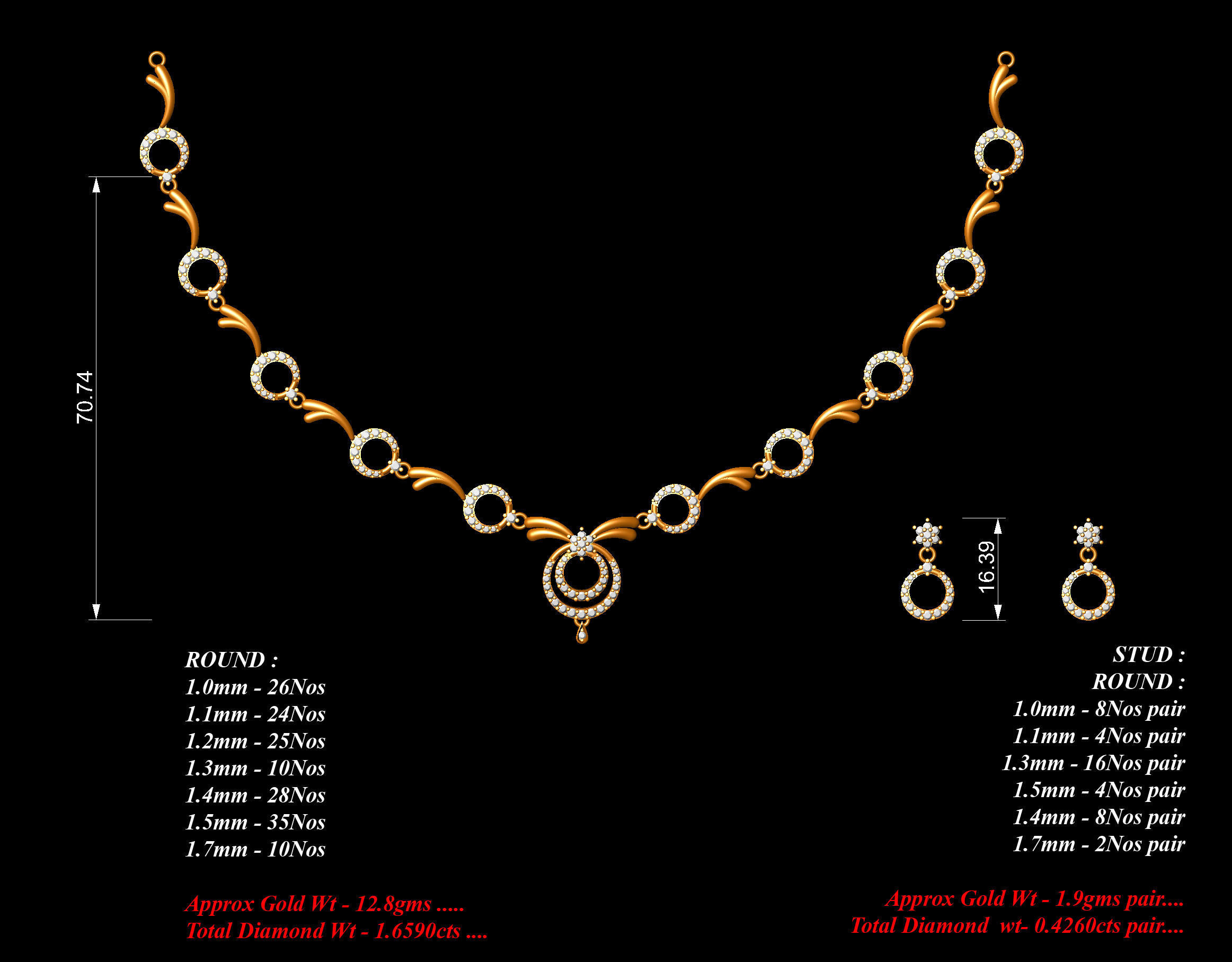 necklace  53  bulk  3dm files ready to print  part 06 3D print model_52