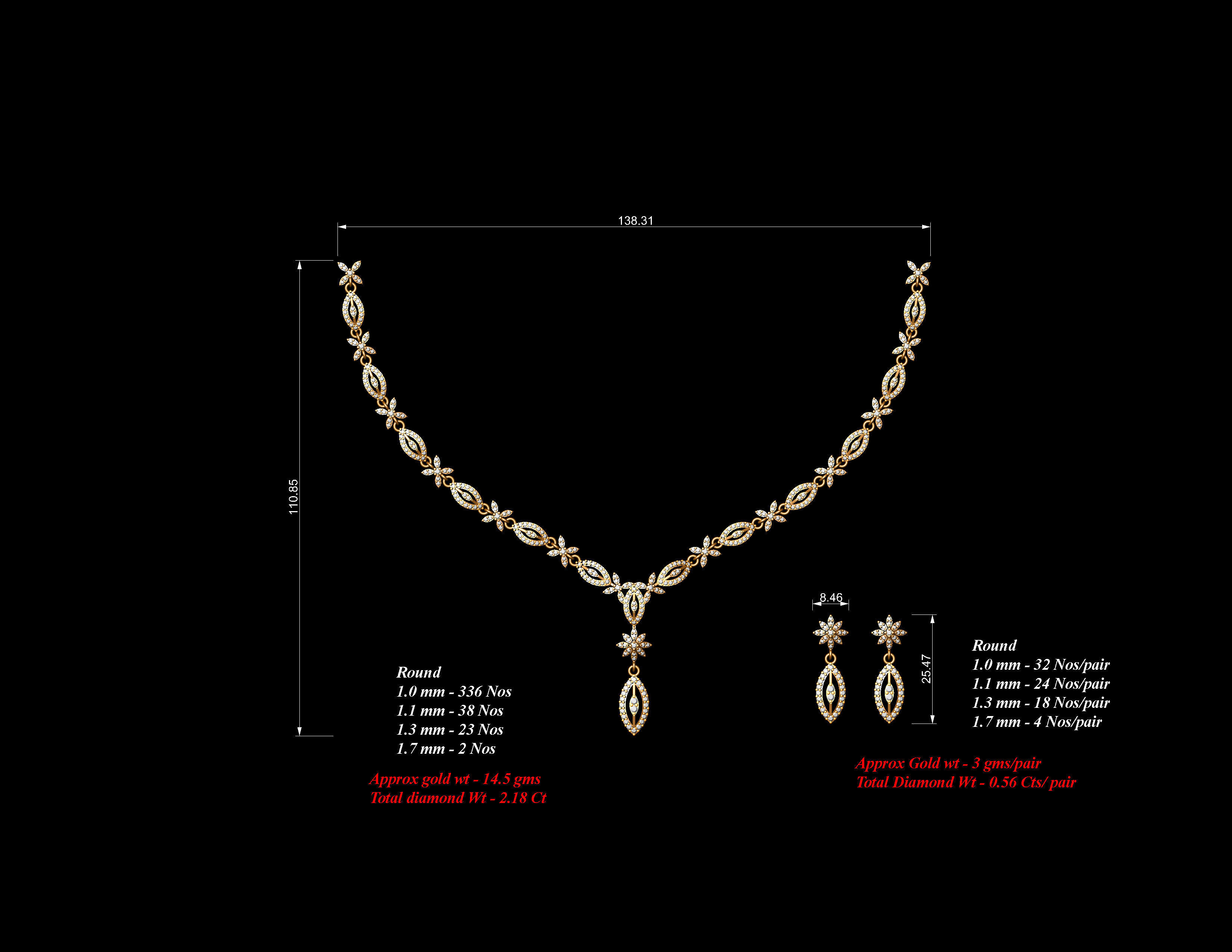 necklace  53  bulk  3dm files ready to print  part 06 3D print model_45