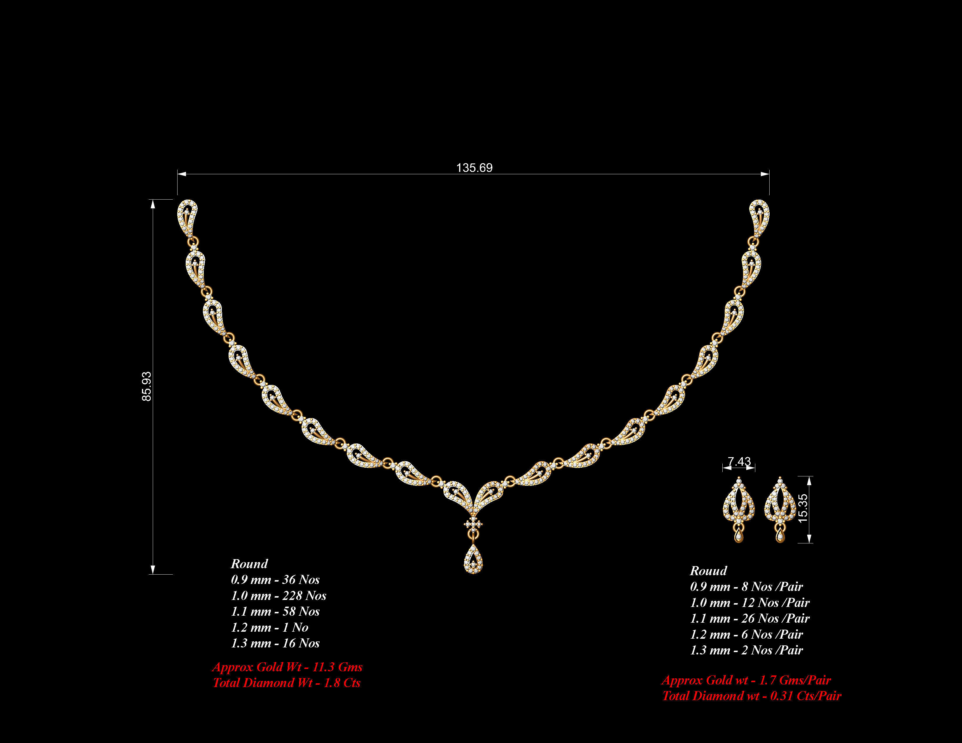 necklace  53  bulk  3dm files ready to print  part 06 3D print model_44