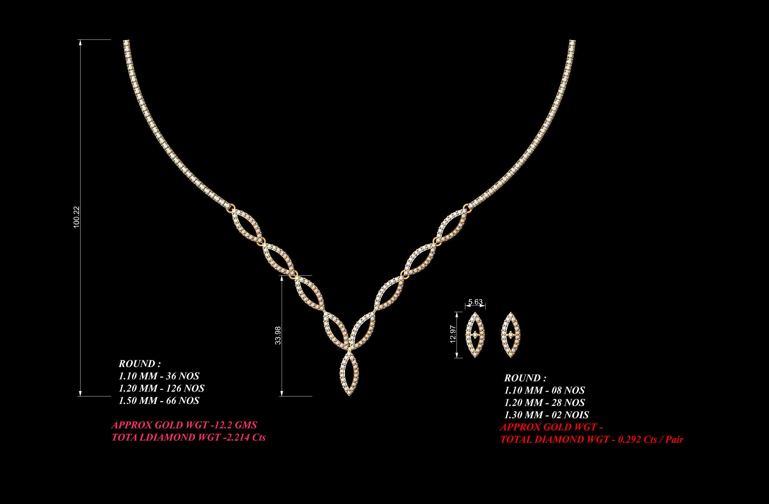 necklace  53  bulk  3dm files ready to print  part 06 3D print model_34