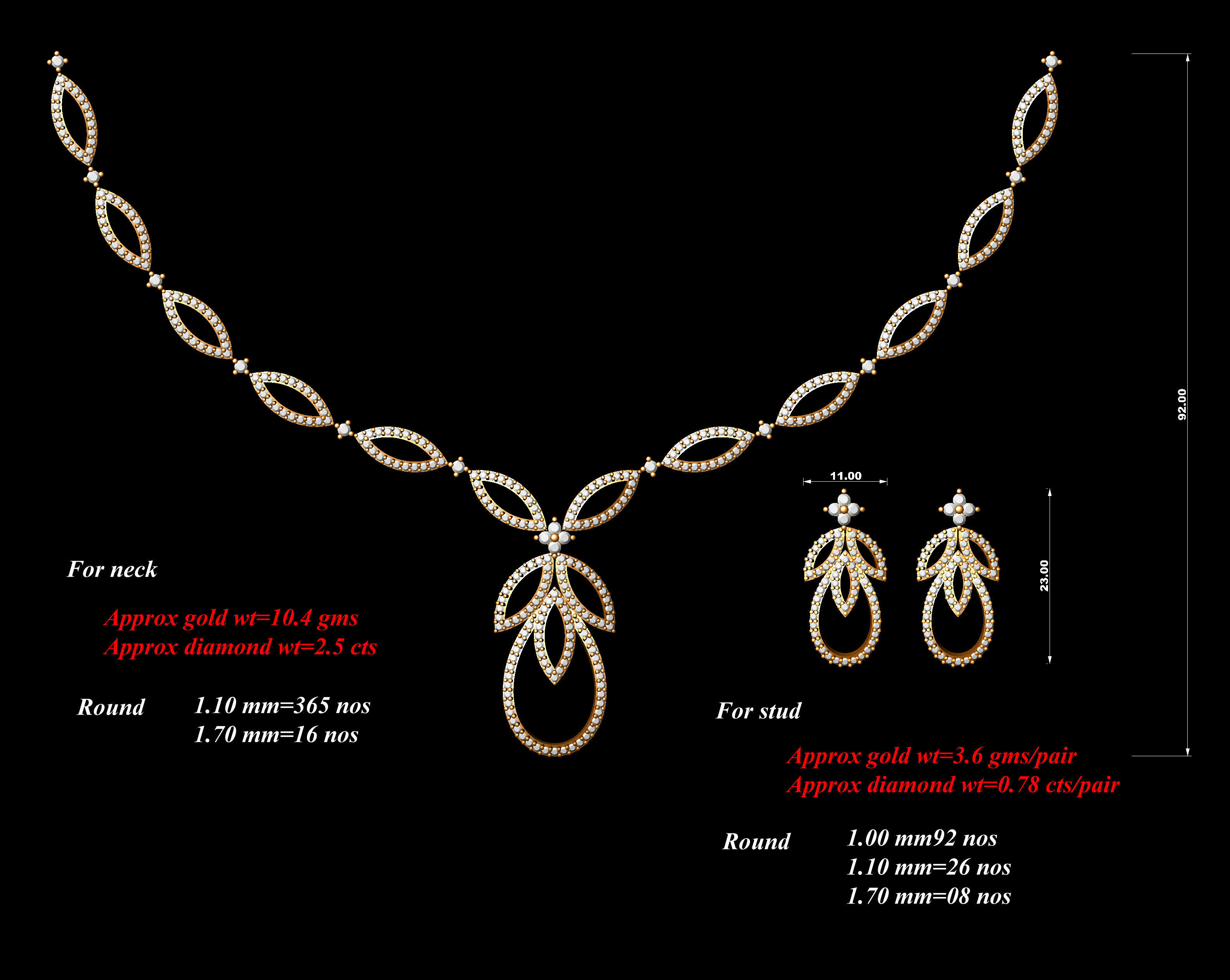 necklace  53  bulk  3dm files ready to print  part 06 3D print model_33