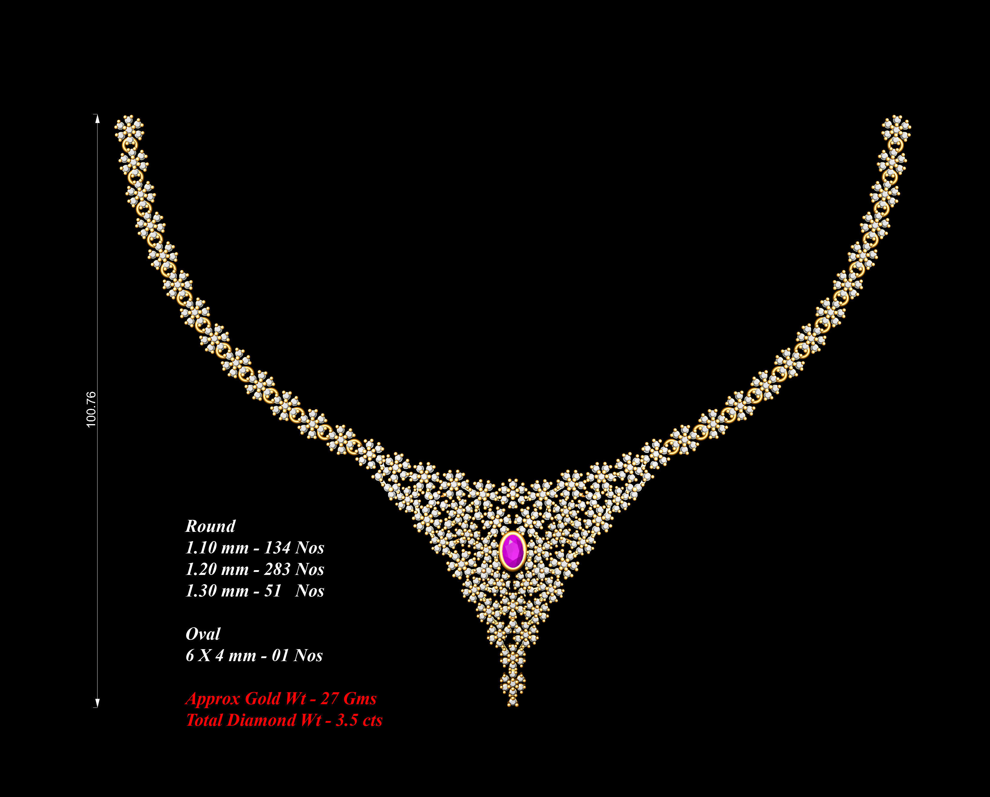 necklace  53  bulk  3dm files ready to print  part 06 3D print model_26