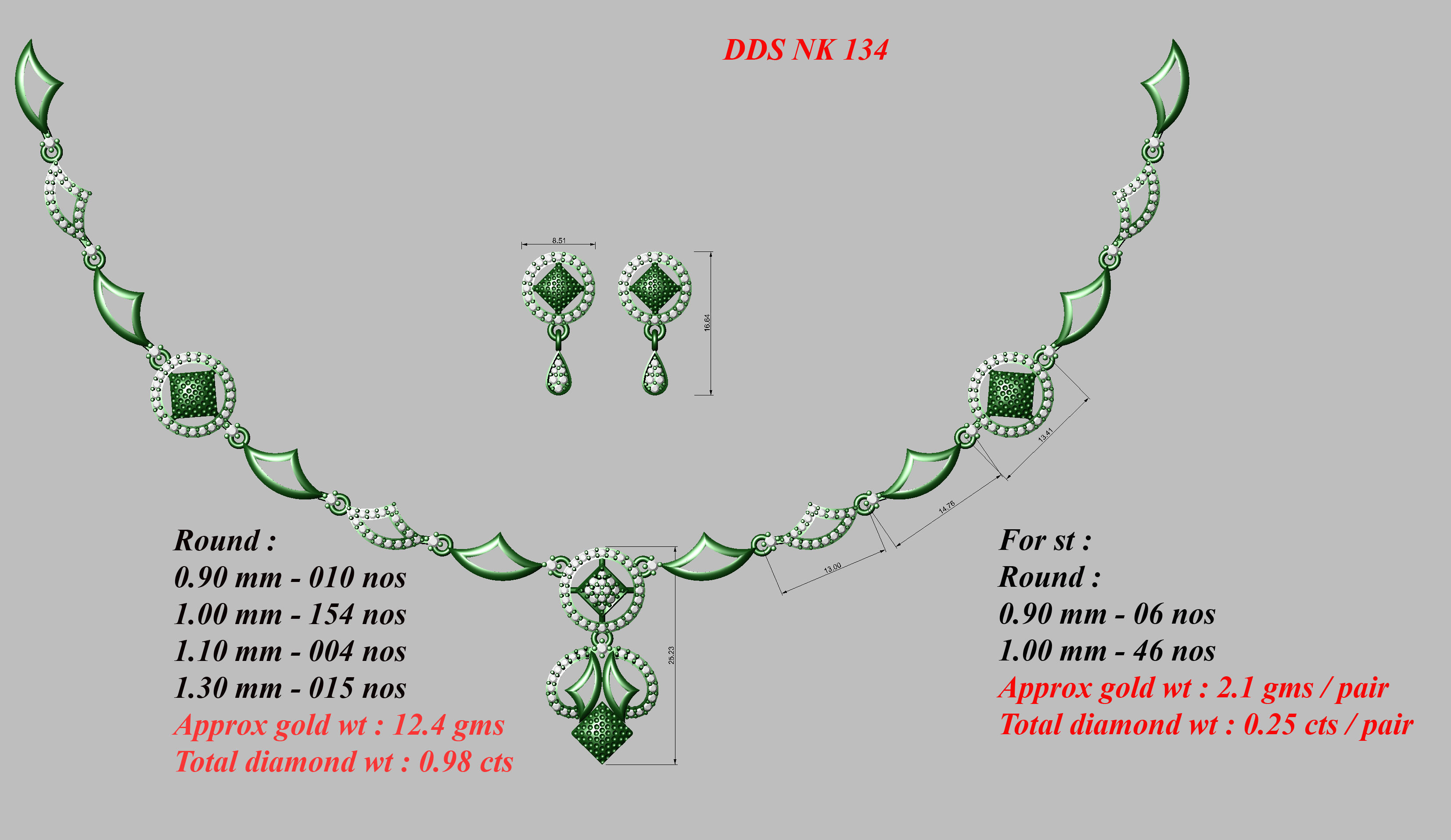 necklace  53  bulk  3dm files ready to print  part 06 3D print model_19