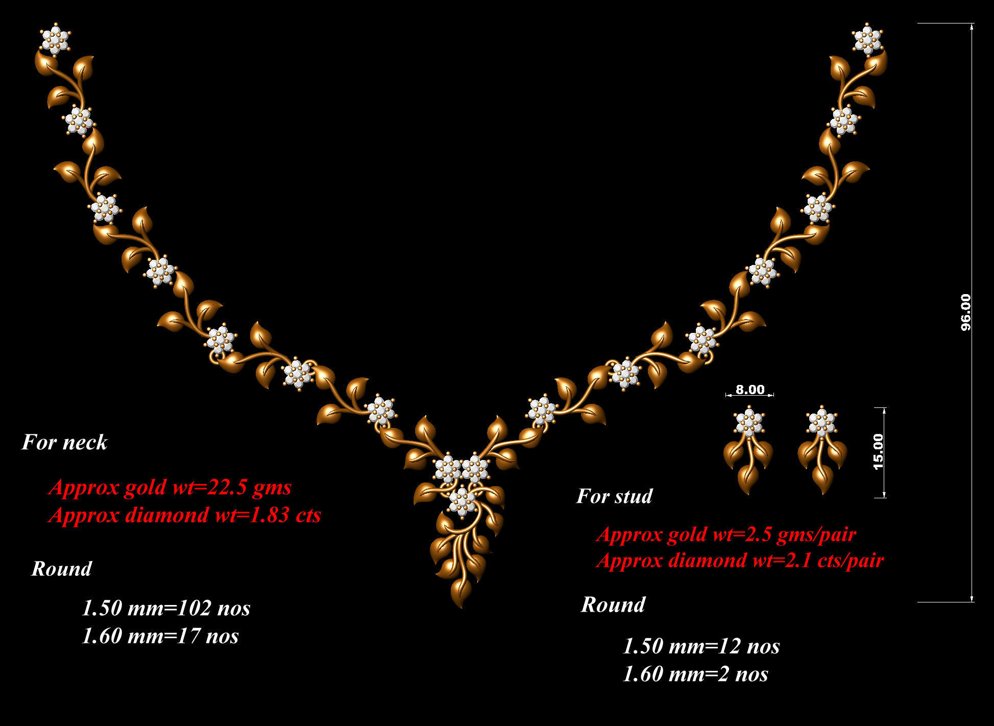 necklace  53  bulk  3dm files ready to print  part 06 3D print model_27