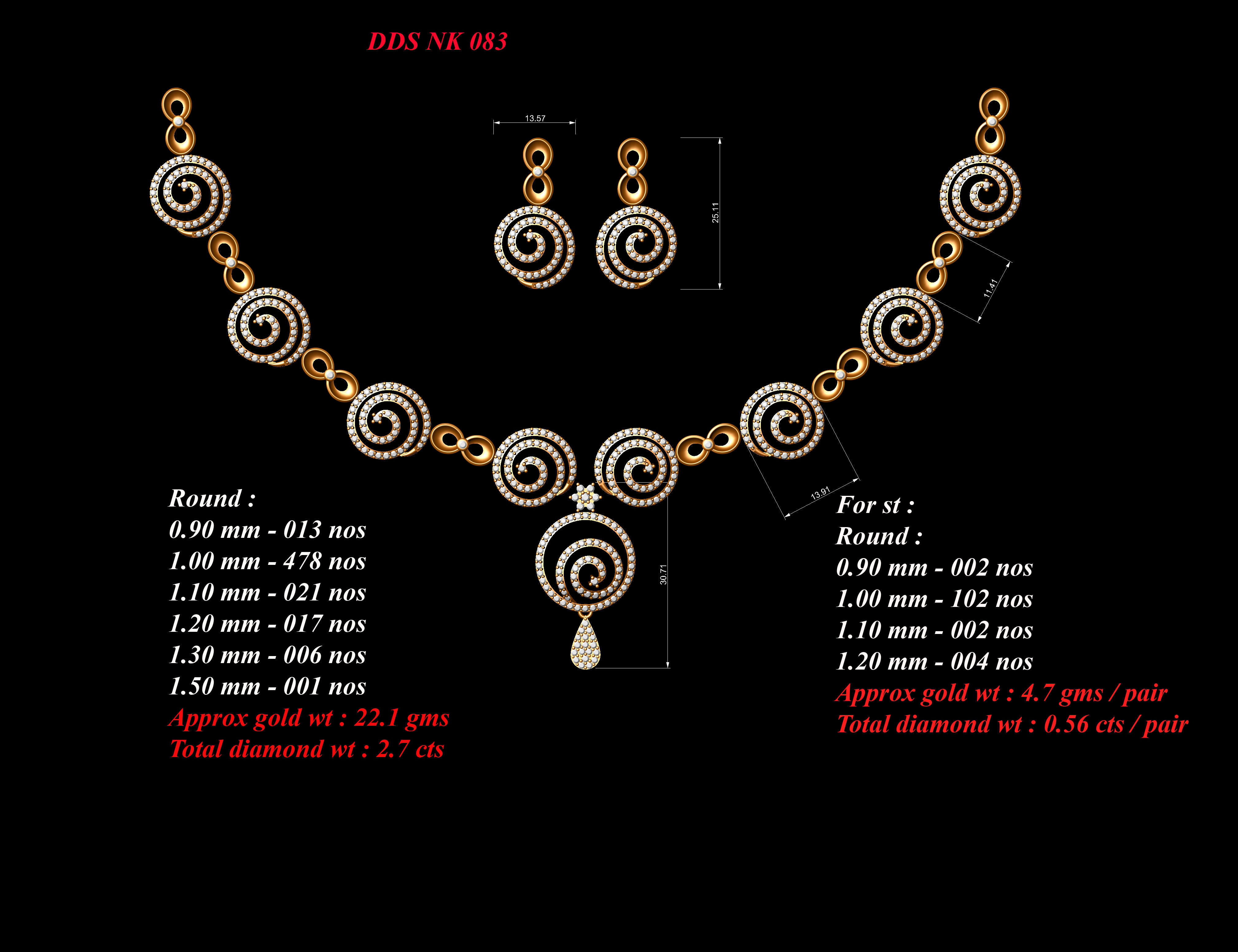 necklace  53  bulk  3dm files ready to print  part 06 3D print model_1