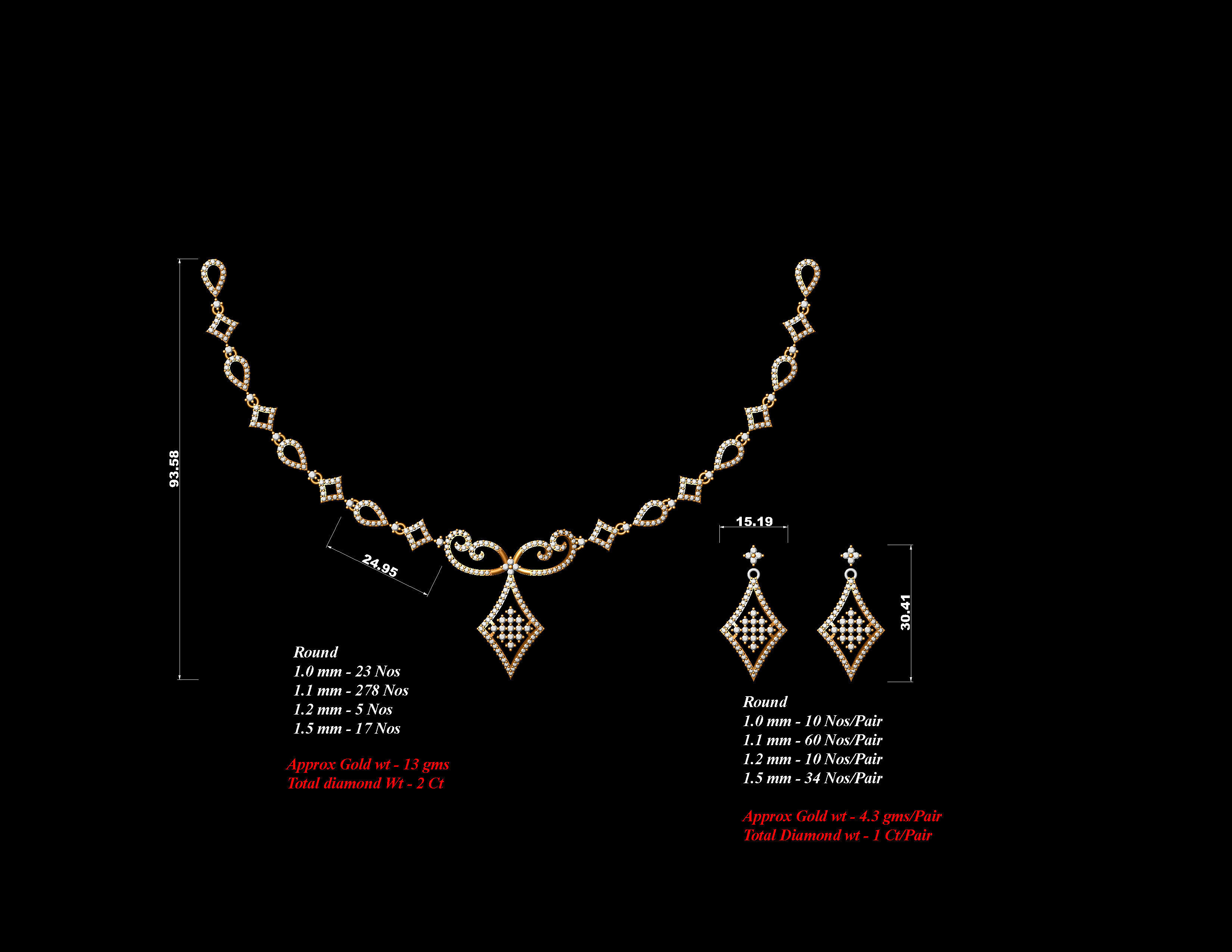 necklace  53  bulk  3dm files ready to print  part 06 3D print model_43