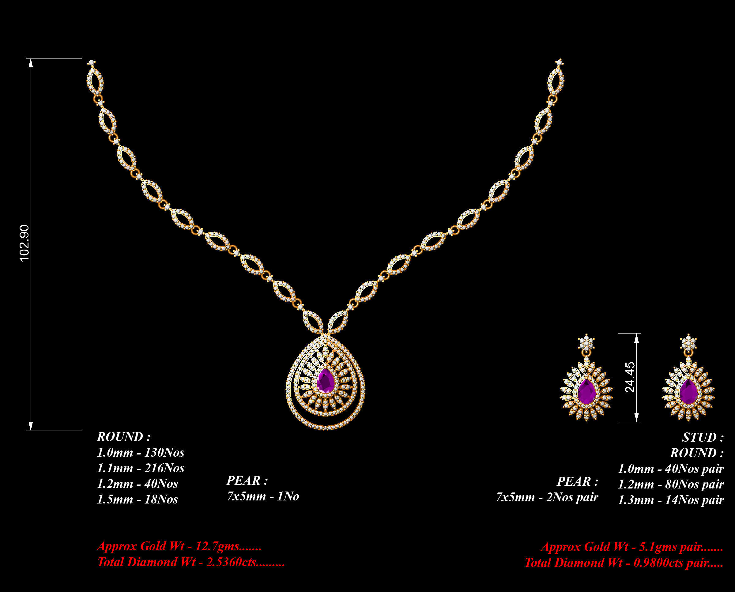 necklace  53  bulk  3dm files ready to print  part 06 3D print model_29