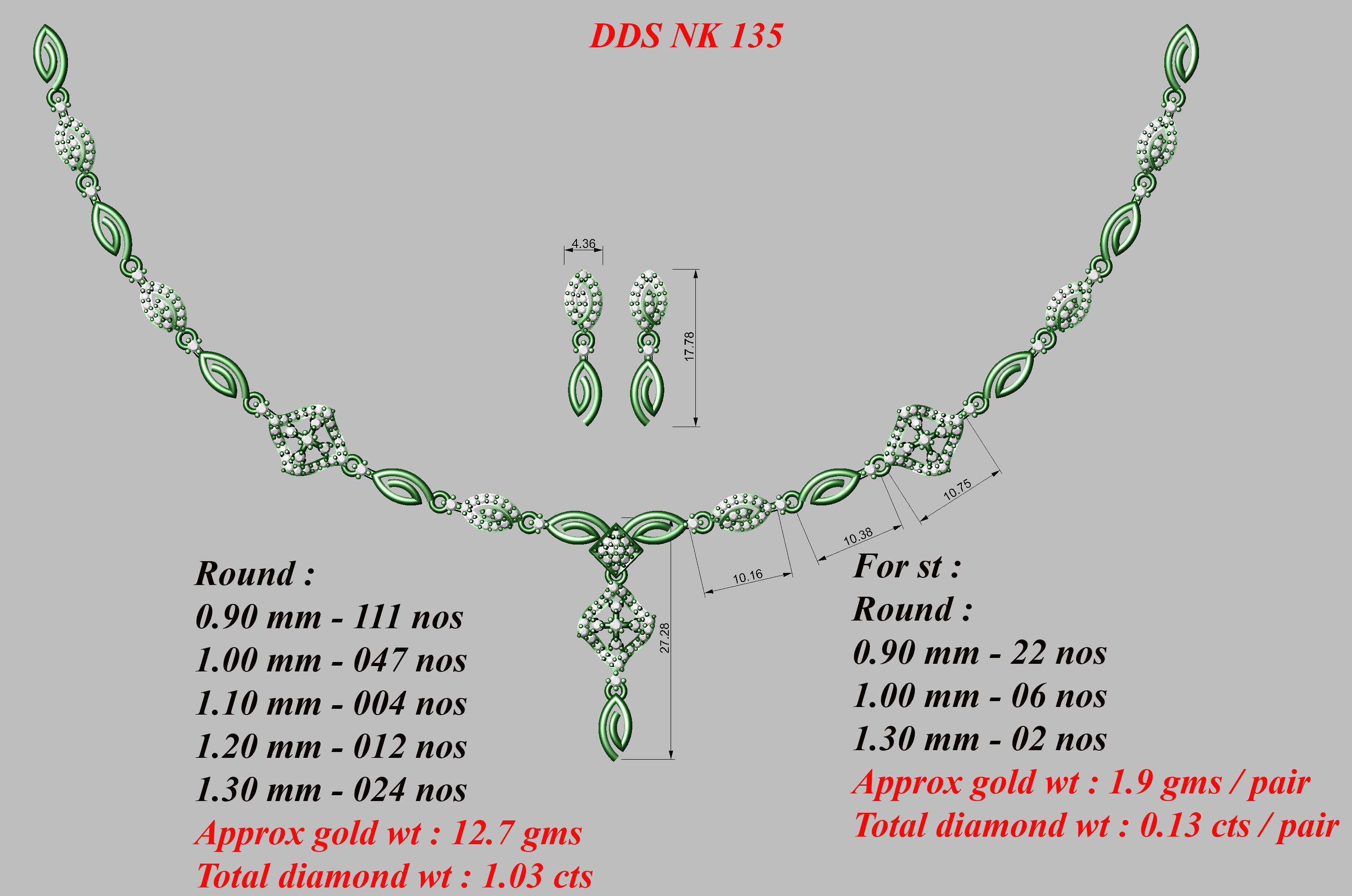 necklace  53  bulk  3dm files ready to print  part 06 3D print model_20