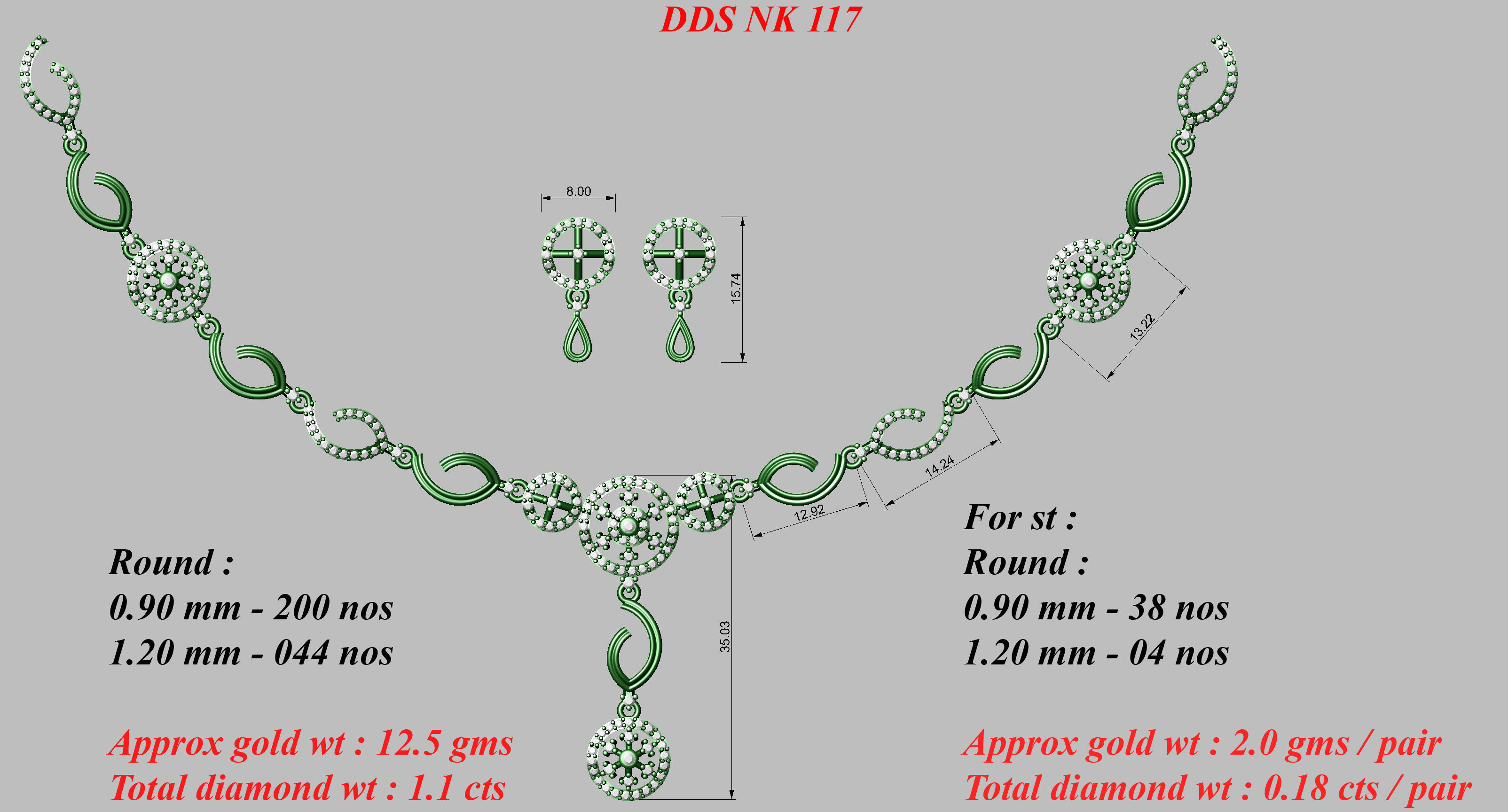 necklace  53  bulk  3dm files ready to print  part 06 3D print model_6