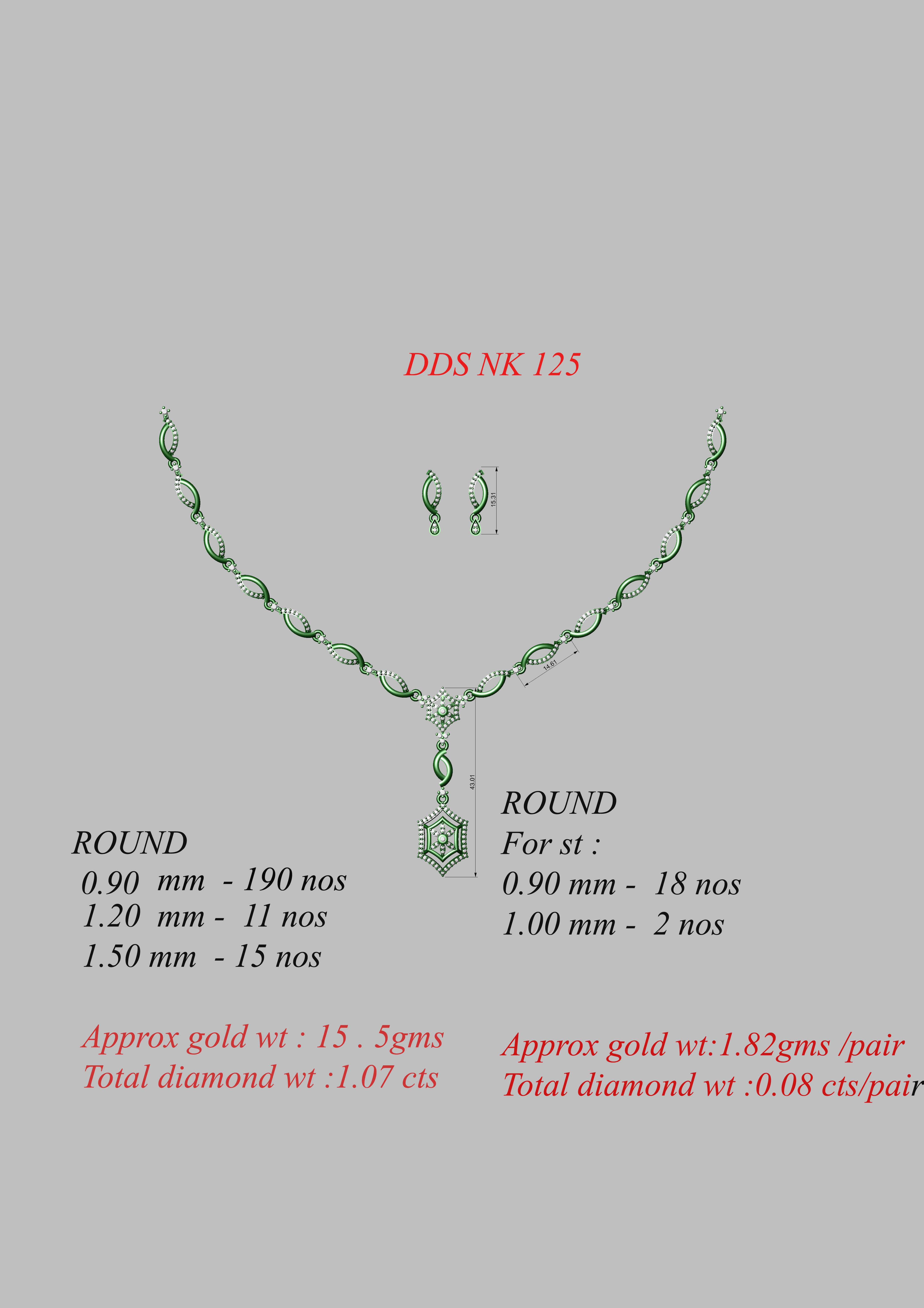 necklace  53  bulk  3dm files ready to print  part 06 3D print model_14