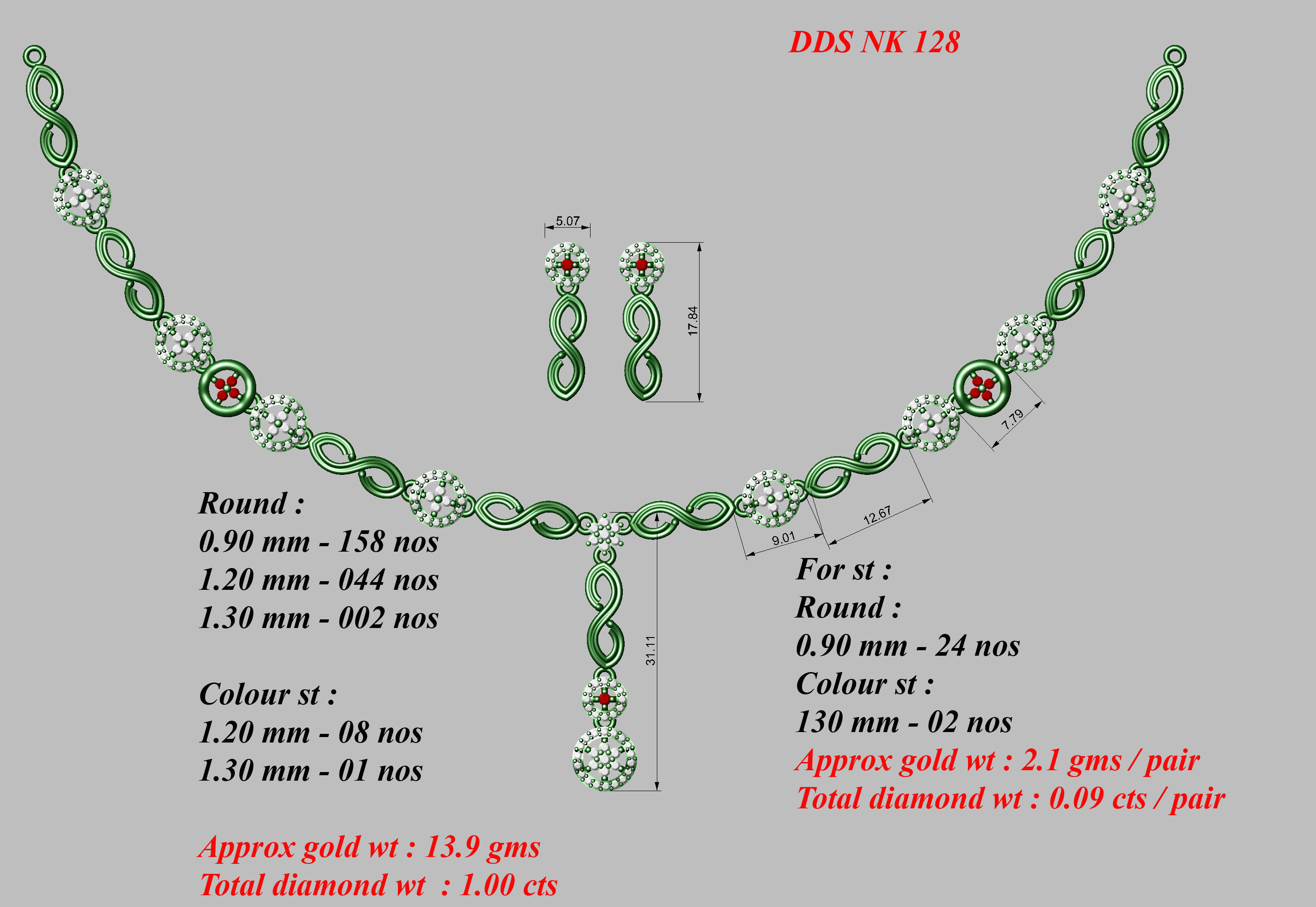 necklace  53  bulk  3dm files ready to print  part 06 3D print model_17