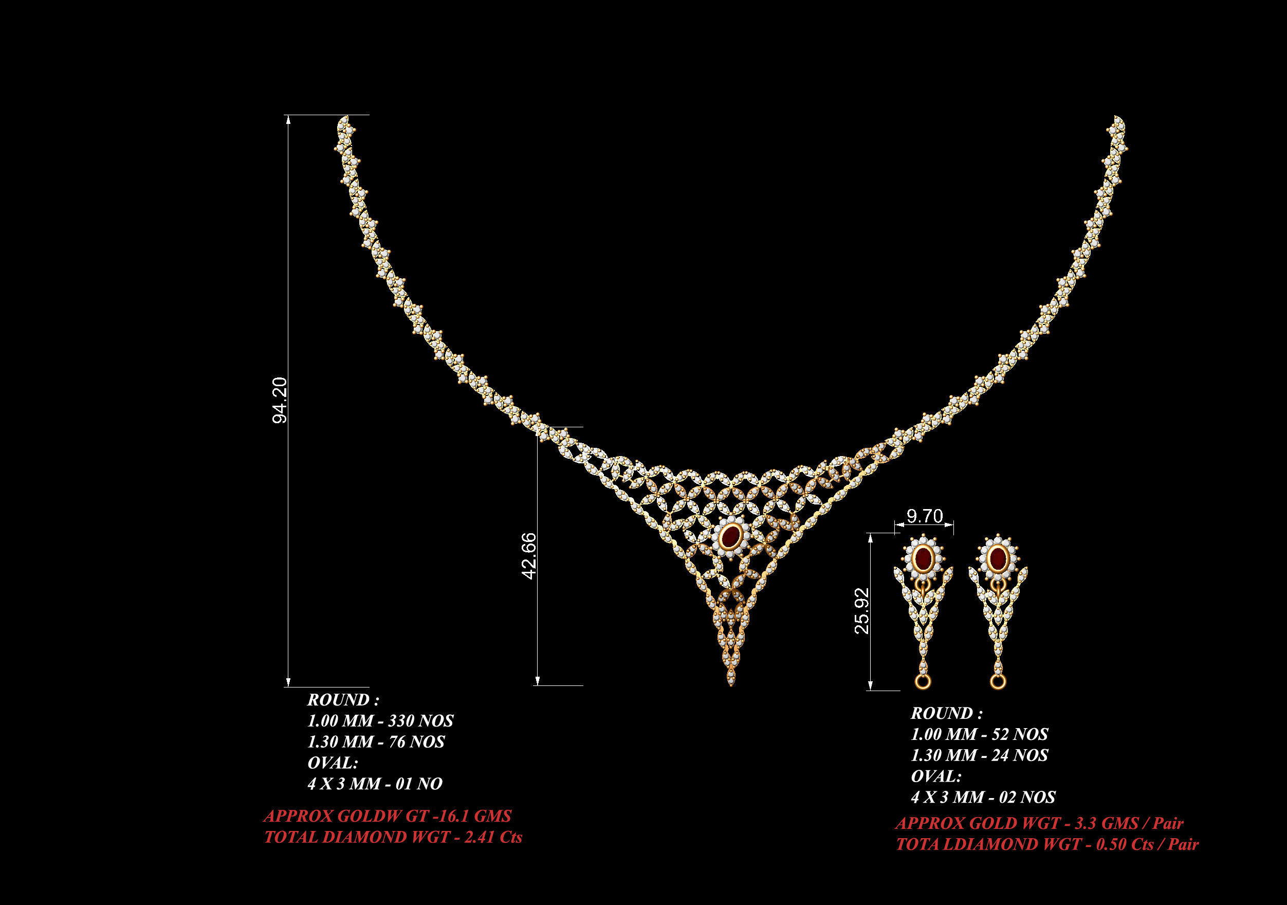 necklace  53  bulk  3dm files ready to print  part 06 3D print model_36