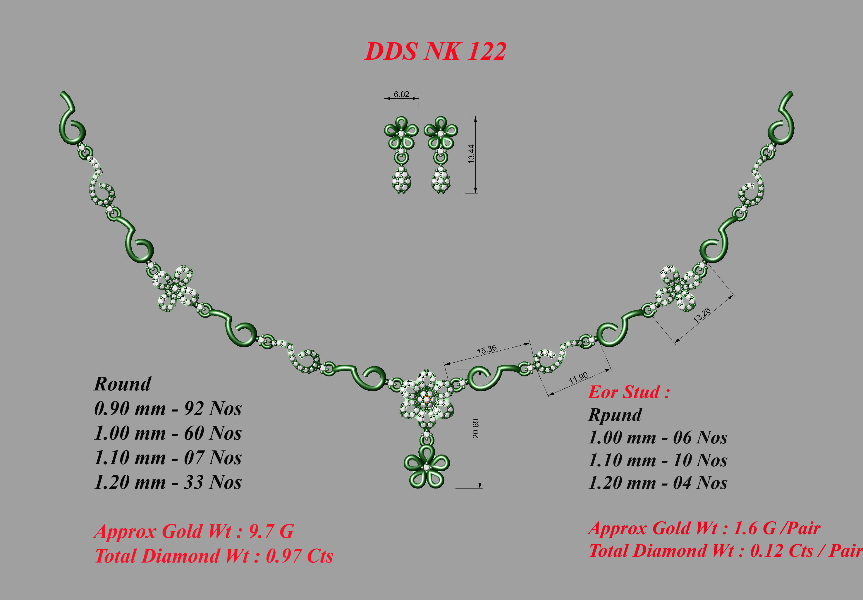 necklace  53  bulk  3dm files ready to print  part 06 3D print model_11