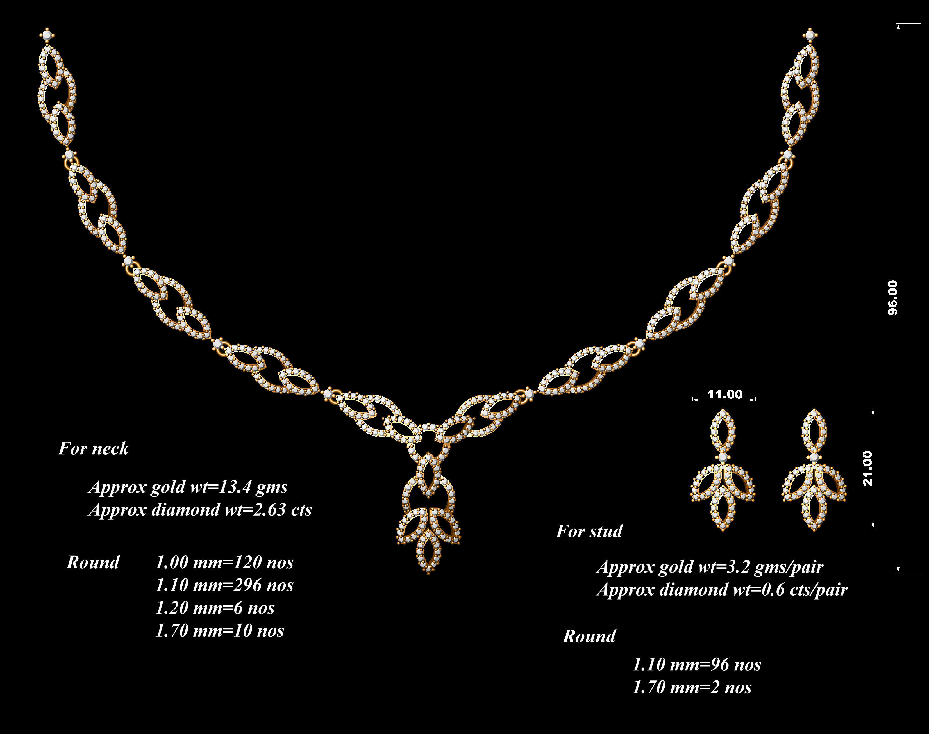 necklace  53  bulk  3dm files ready to print  part 06 3D print model_53