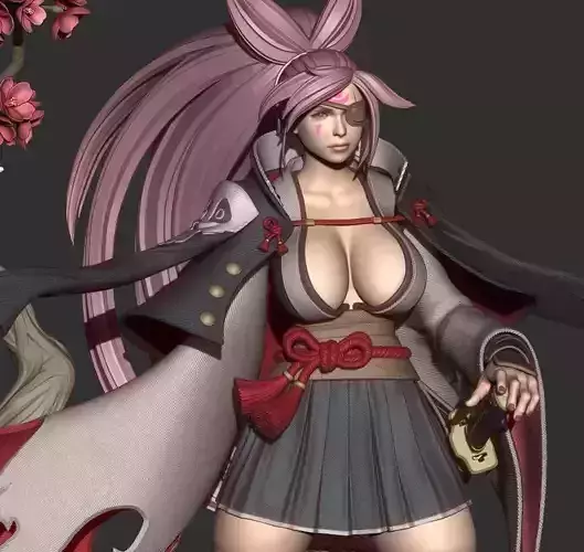 Baiken female character 3D print model
