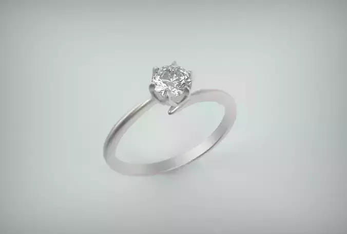 SolPack diamond solitaire ring