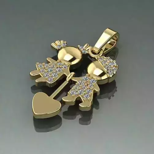 Pendant boy and girl Model 2532