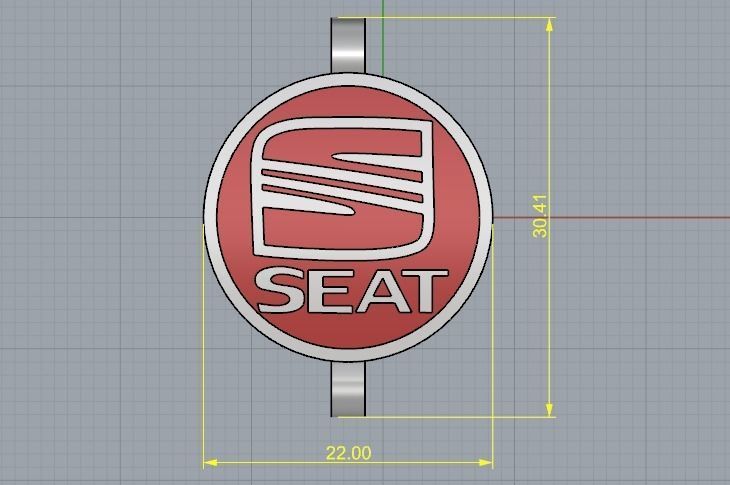 Pendant with Seat sign Model 2525 3D print model_6