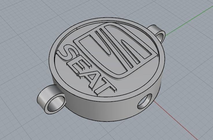 Pendant with Seat sign Model 2525 3D print model_2