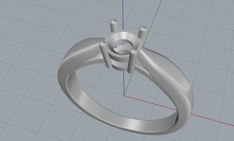 Soliter ring Model 2520 3D print model_2