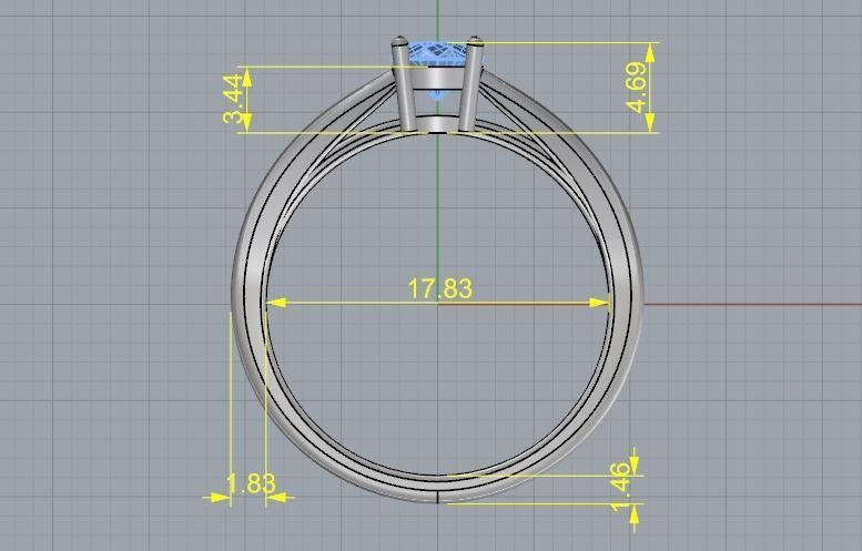 Soliter ring Model 2520 3D print model_6