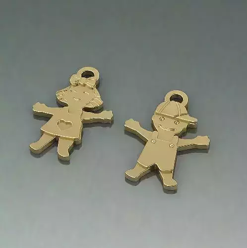 Boy and girl pendants Model 2519