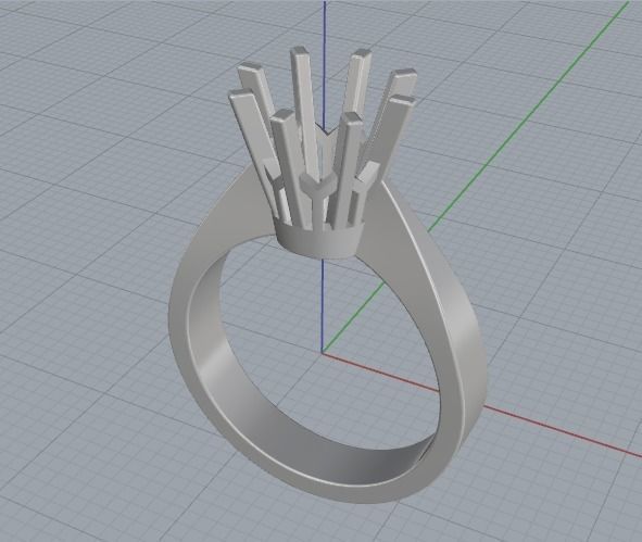 Soliter ring Model 2510 3D print model_3