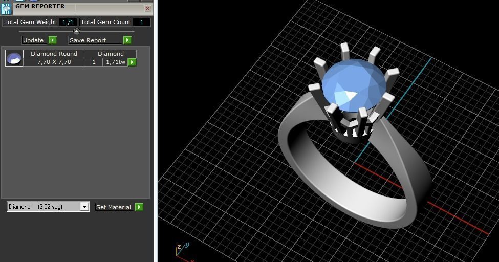 Soliter ring Model 2510 3D print model_9