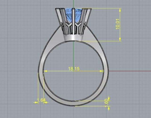 Soliter ring Model 2510 3D print model_6