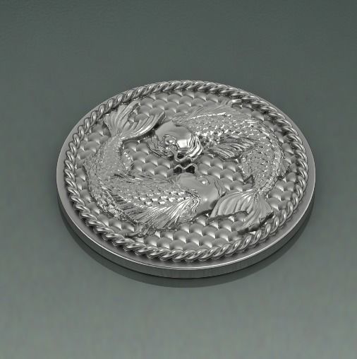 Pisces zodiac sign Model 2508 3D print model_1