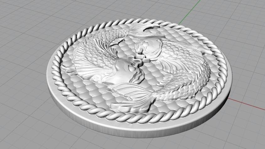 Pisces zodiac sign Model 2508 3D print model_3