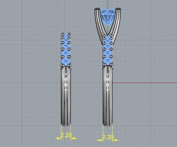 Double Ring Model 2505 3D print model_7