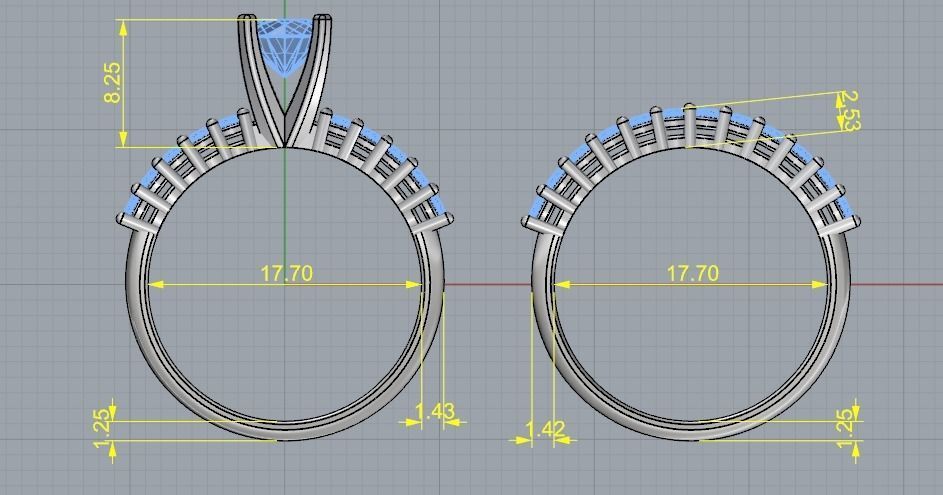 Double Ring Model 2505 3D print model_6