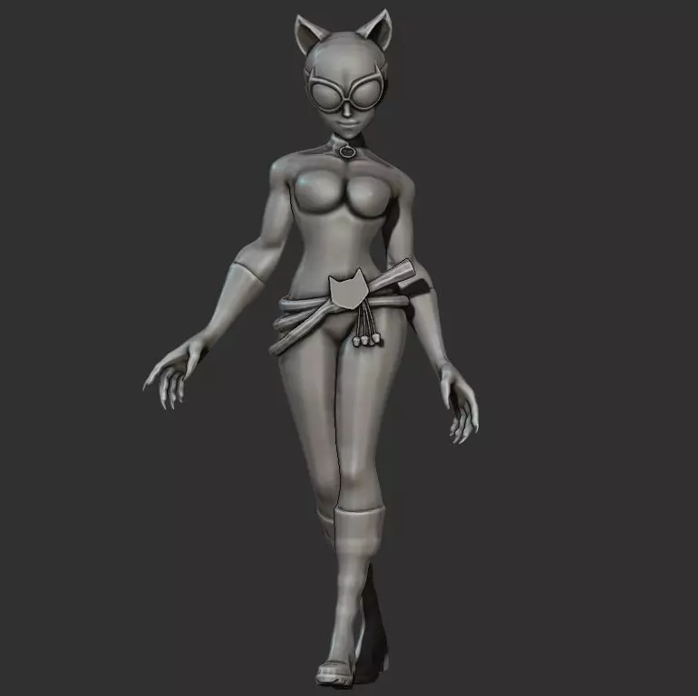 DC World s Collide - Catwoman Miniature 3D 3D print model_0