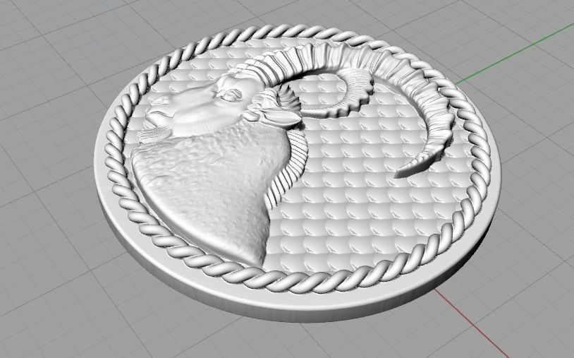 Goat zodiac sign Model 2496 3D print model_4