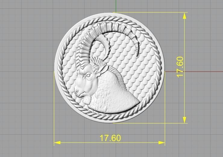 Goat zodiac sign Model 2496 3D print model_6