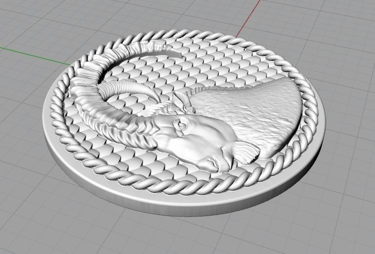 Goat zodiac sign Model 2496 3D print model_3