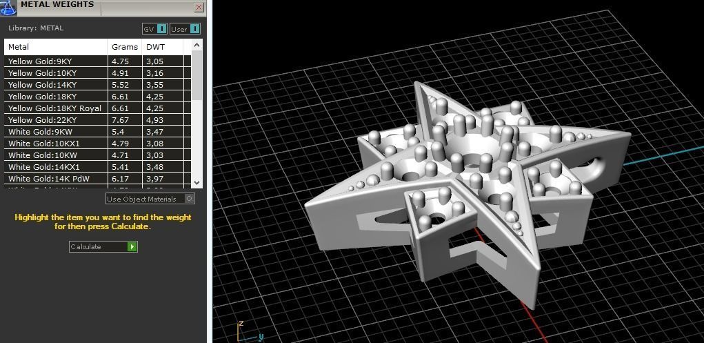 Pendant star Model 2488 3D print model_8