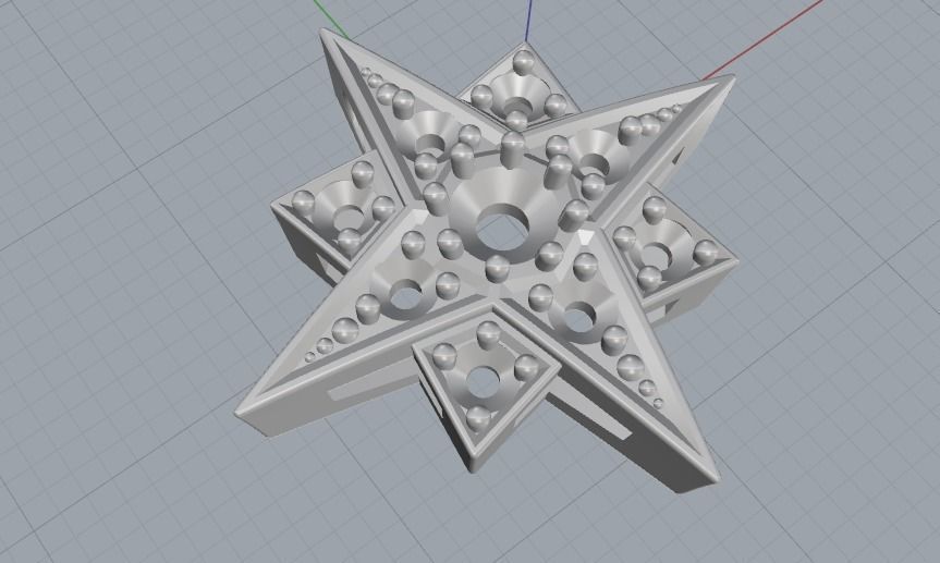 Pendant star Model 2488 3D print model_5