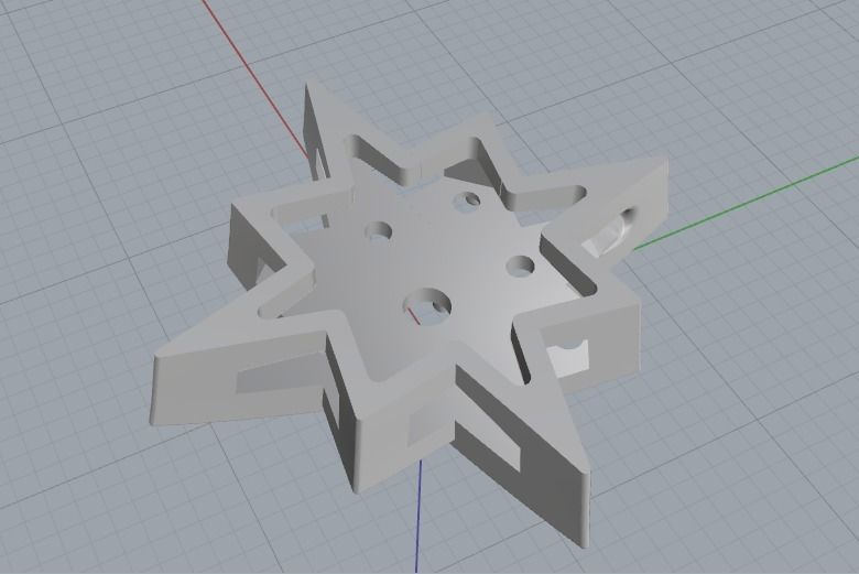 Pendant star Model 2488 3D print model_4