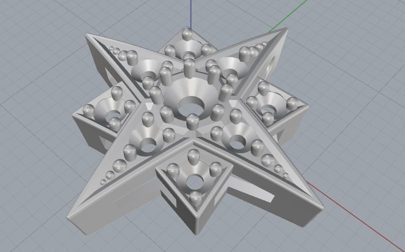 Pendant star Model 2488 3D print model_2