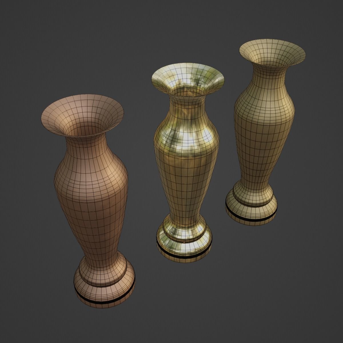 Decorative Vase Low-poly 3D model_14