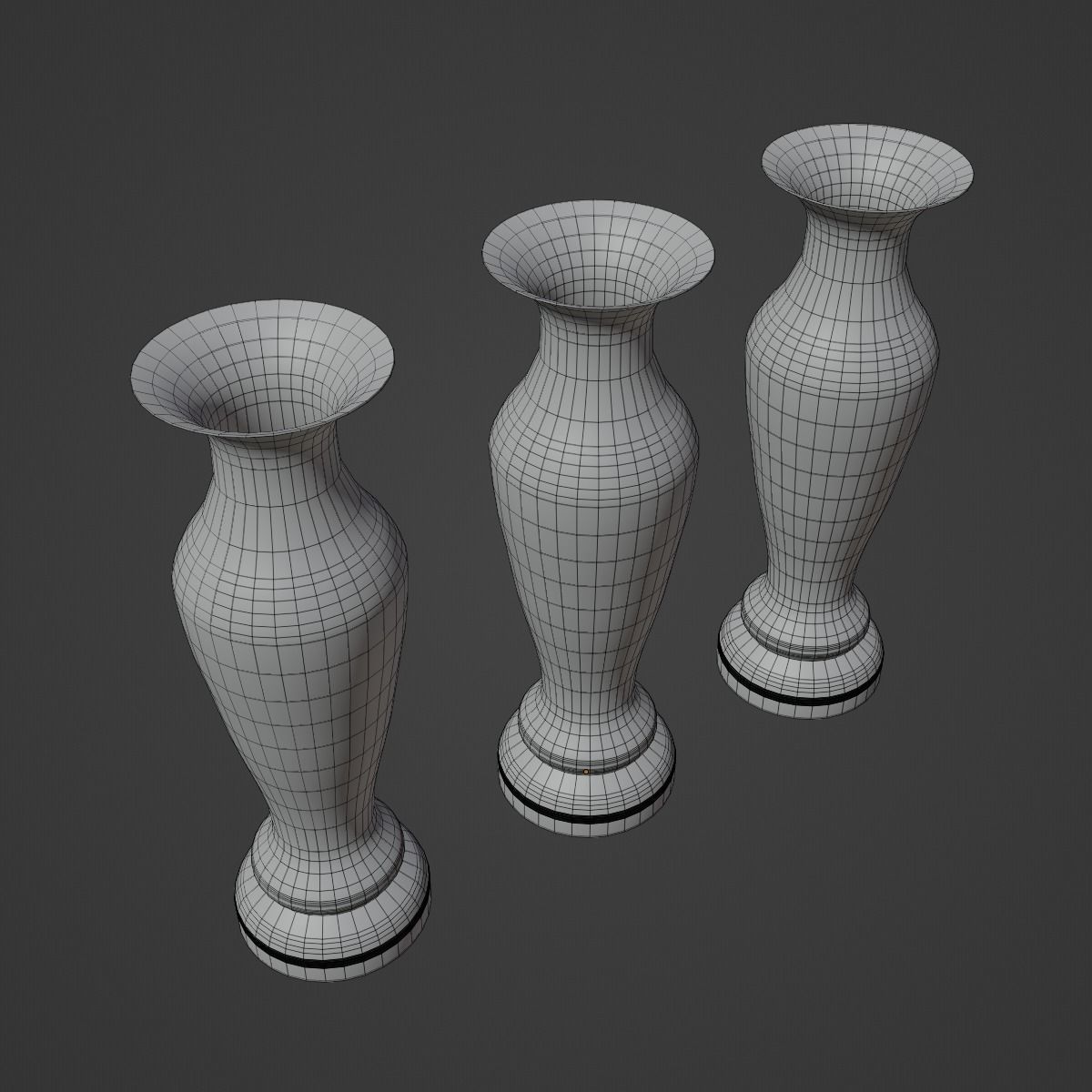 Decorative Vase Low-poly 3D model_16
