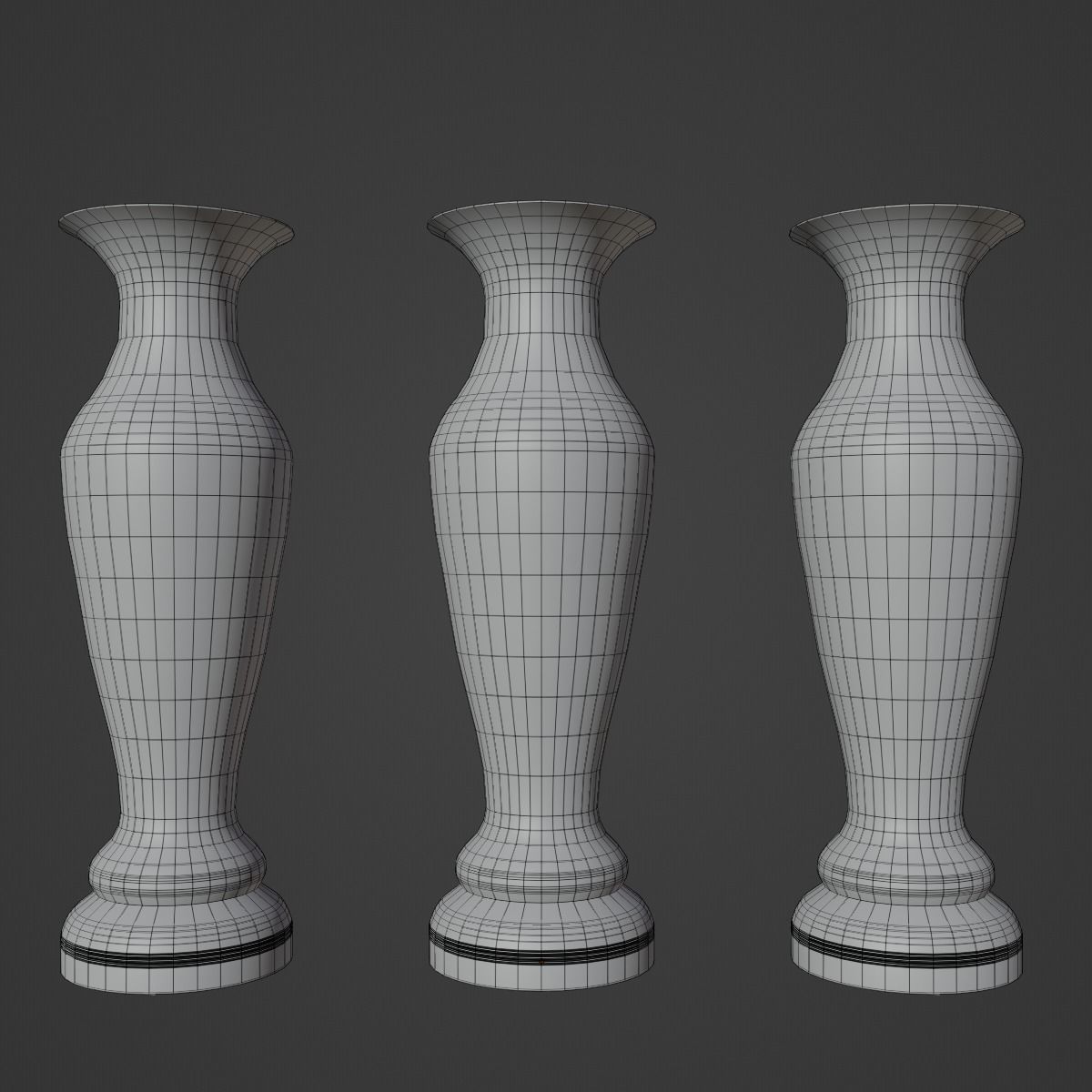 Decorative Vase Low-poly 3D model_13
