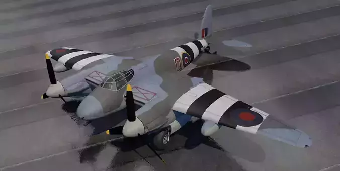 DeHavilland Mosquito Mk-18 3D model
