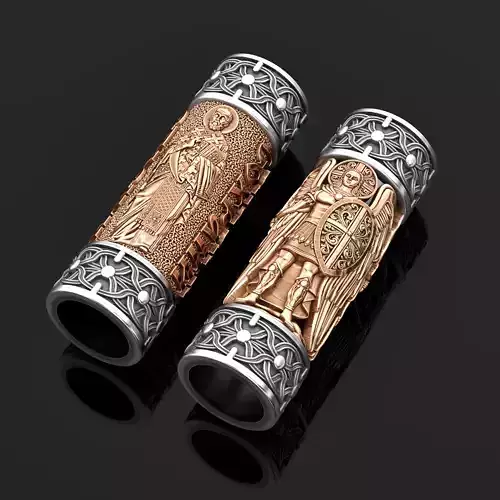 Ortodox sharm tube on leather rope 2 3D print model