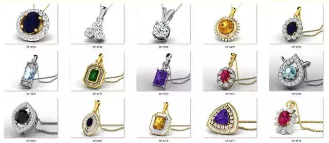 pendant15 cad files colour stone part 01 