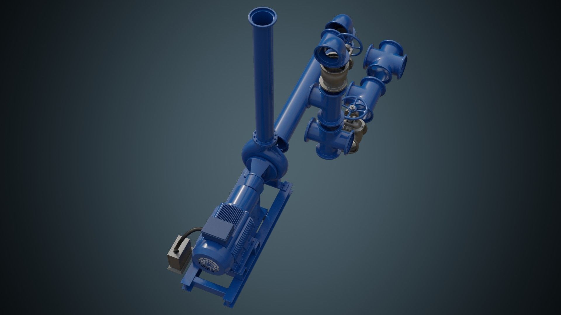 Water Pump 3 Basic 3D model_2